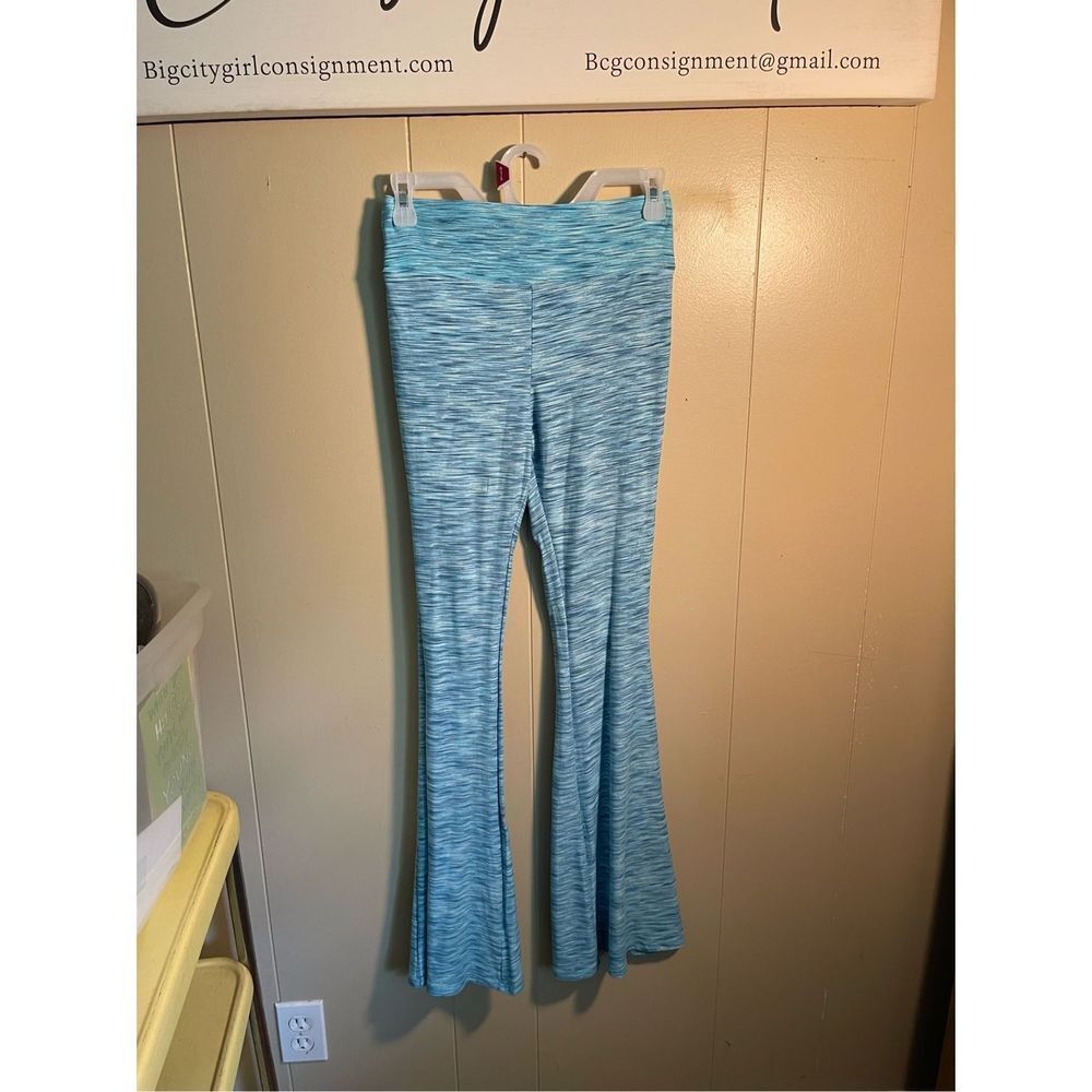 Blue flared Leggings. 21-64